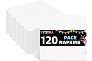 Disposable Paper Napkins 120 Pack – White Party Serviettes for Birthday, Wedding, Baby Shower, Catering & Holiday Events | So