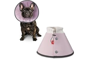Agape Soft Dog Cone for Small Dogs & Cats, Comfy Dogs Recovery Collar After Surgery, Adjustable E Collar Alternative to Stop Licking, Protective Elizabethan Collars for Pup, Comfortable Dog Cones
