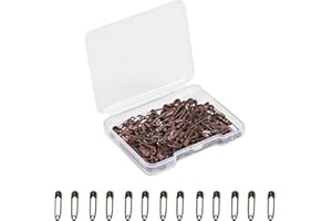 KEEPSWEAT Small Safety Pins,0.75 Inch Mini Safety Pins for Clothes,Coffee Safety Pin Rust Resistant Nickel Plated Steel Set for Crafting,Sewing,Rimming Fastening Clip Button for Garment Hang Tag 120pcs/box