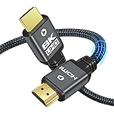 Yauhody 10K 8K HDMI Cable 2.1, Available 2ft, 3ft, 5ft, 6ft, 10ft,15ft, 20ft, 25ft, 30ft, 33ft Lengths for Selection, 48Gbps