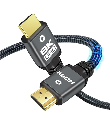 Etseinri 10K 8K 4K Cavo HDMI 2.1 0.5M, Certificato 48Gbps Cavo HDMI® Ultra Alta Velocità 4K 240Hz 144Hz 120Hz 8K 60Hz 10K Cavi HDMI eARC HDR HDCP 2.3 D-olby Atmos Vision TV Etseinri 10K 8K 4K Cavo HDMI 2.1 0.5M, Certificato 48Gbps Cavo HDMI® Ultra Alta Velocità 4K 240Hz 144Hz 120Hz 8K 60Hz 10K Cavi HDMI eARC HDR HDCP 2.3 D-olby Atmos Vision TV