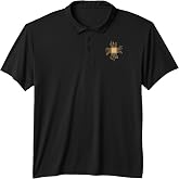 Microchip Circuit Board CPU Golden Tech Pattern Performance Polo Shirt