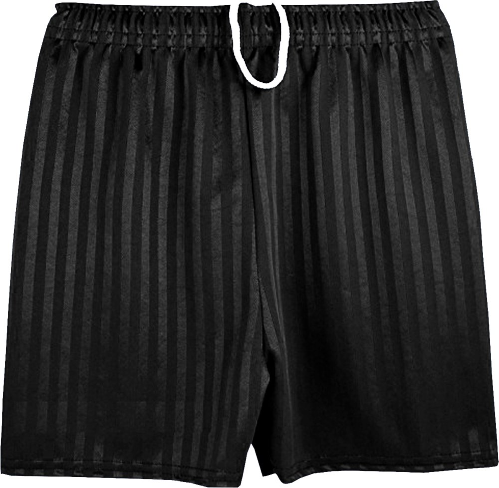 ND Sports School Gym Games Shadow Stripe Shorts for 9-10 Years, Black, 5850