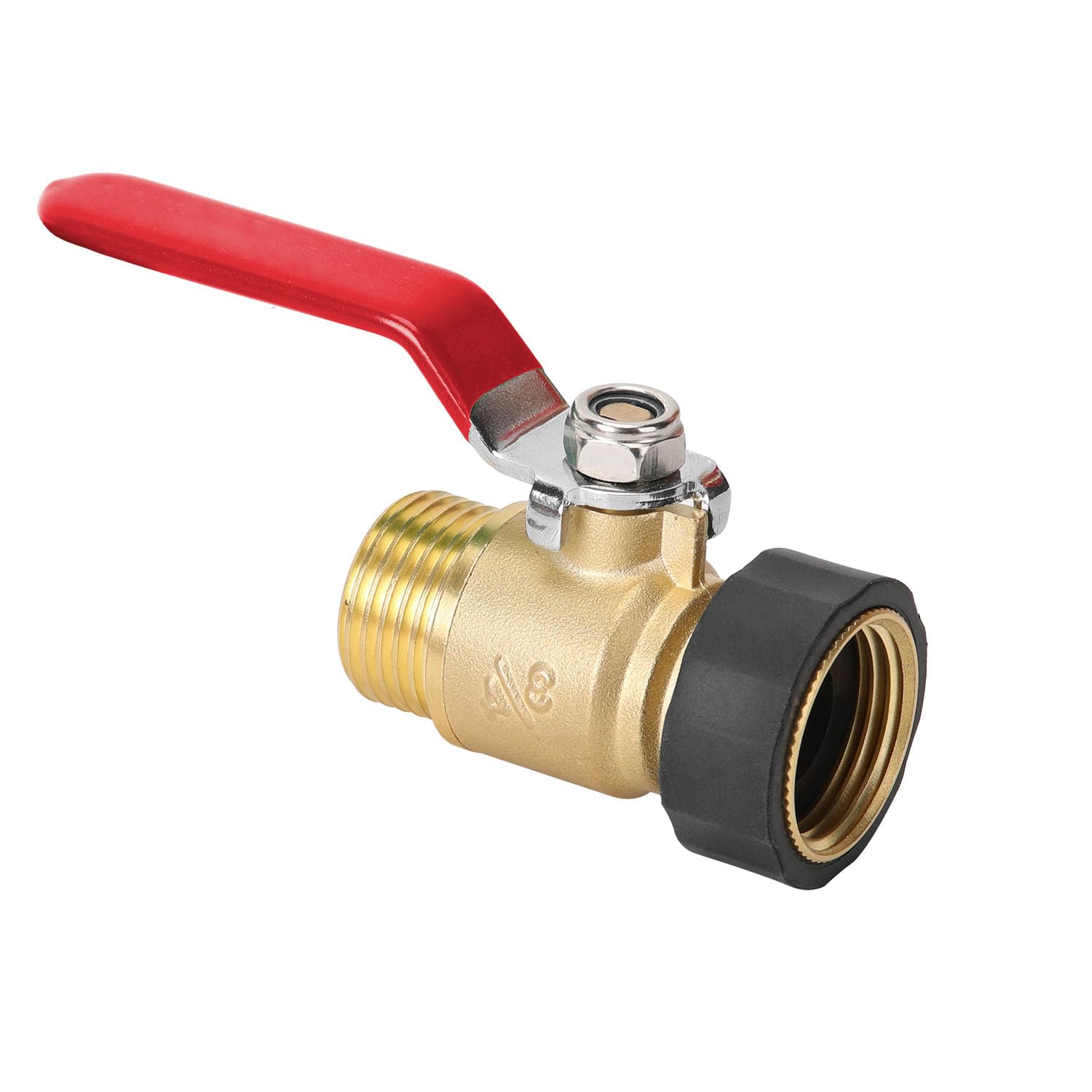 Photo 1 of FINEST+ Garden Hose Shut Off Valve, 3/4" GHT Water Hose Shut Turn Off Valve, Heavy Duty Brass Valve Garden Hose Ball Valve With Stainless Steel Long Handle