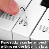 MUYOS Piano Removable Keyboard Note Labels 88 Keys Sticker Black White view 3