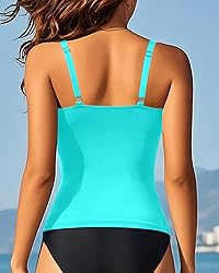 Aqua Eve Tankini Tops for Women Swimwear Top Only