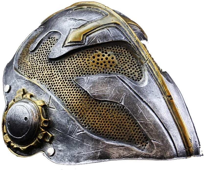 Showkig Templar Theme COS Mask Halloween Protective Ball Full Face Mask Made Of Resin Adapted To The Scene For Party Hotel Funny Home Decor, 24x28cm Dress Up Mask