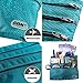 NKTM Travel Wallet - Unisex Adult Ocean Blue Modern Lightweight Nylon Passport Wallet with Zipper, 3 Compartments, 8.7