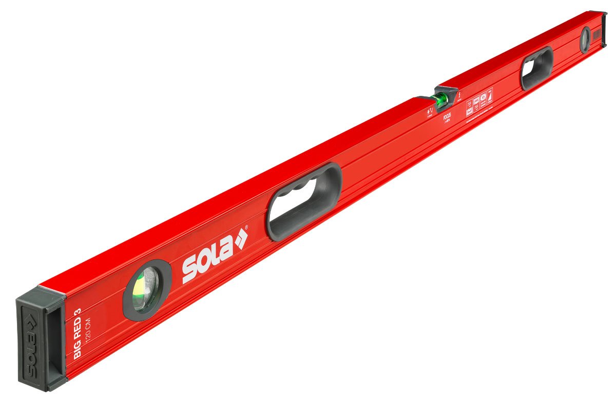 Sola RED3 Spirit Level Aluminium 1.2 m with 2 Handgrips