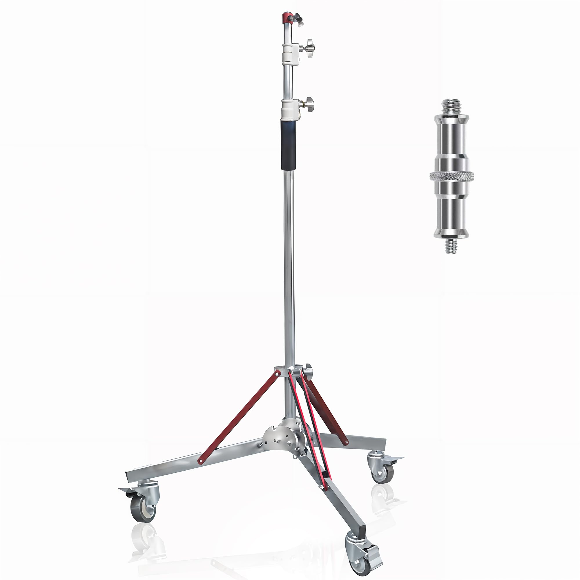 Photo 1 of *Scratches* Kate Heavy Duty 10.8ft Light Stand with Casters, Adjustable Reinforced Stainless Steel Light Stand Tripod with 3 Wheels for Professional Studio Photography for Softbox, Monolight, Reflector