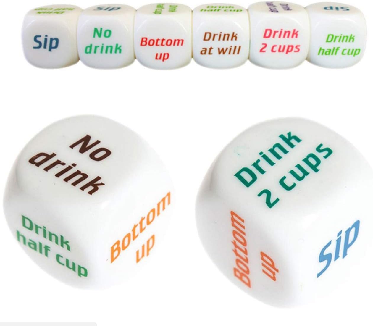 HARMILIY Drinking Dice Game, Drunk Frenzy Party Game for Adult , Bachelorette Game 3 pcs