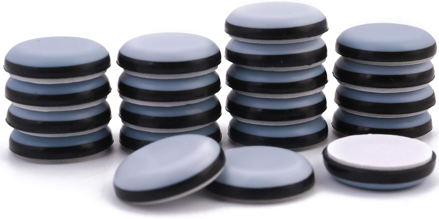 7/8" Adhesive Furniture Sliders for Carpet-Furnigear Heavy Duty PTFE (Teflon) Furniture Moving Pads - Move Your Furniture Easier with Premium Furniture Mover Sliders (20 Pack） …