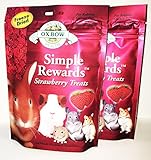 2 Pack Oxbow SIMPLE REWARDS STRAWBERRY Small Animal Treat (2 / 0.5 oz)
