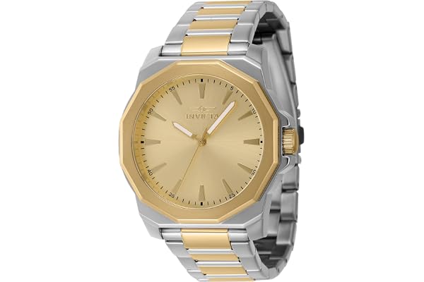Invicta Relógio masculino Speedway 42 mm de quartzo em aço inoxidável, dois tons (modelo: 46835), Dois tons, Tendência