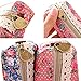 Polytree 4pcs Retro Flower Floral Lace Pencil Pen Case Cosmetic Makeup Bag Zipper Pouch Purse