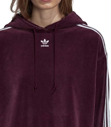 adidas maroon cropped hoodie