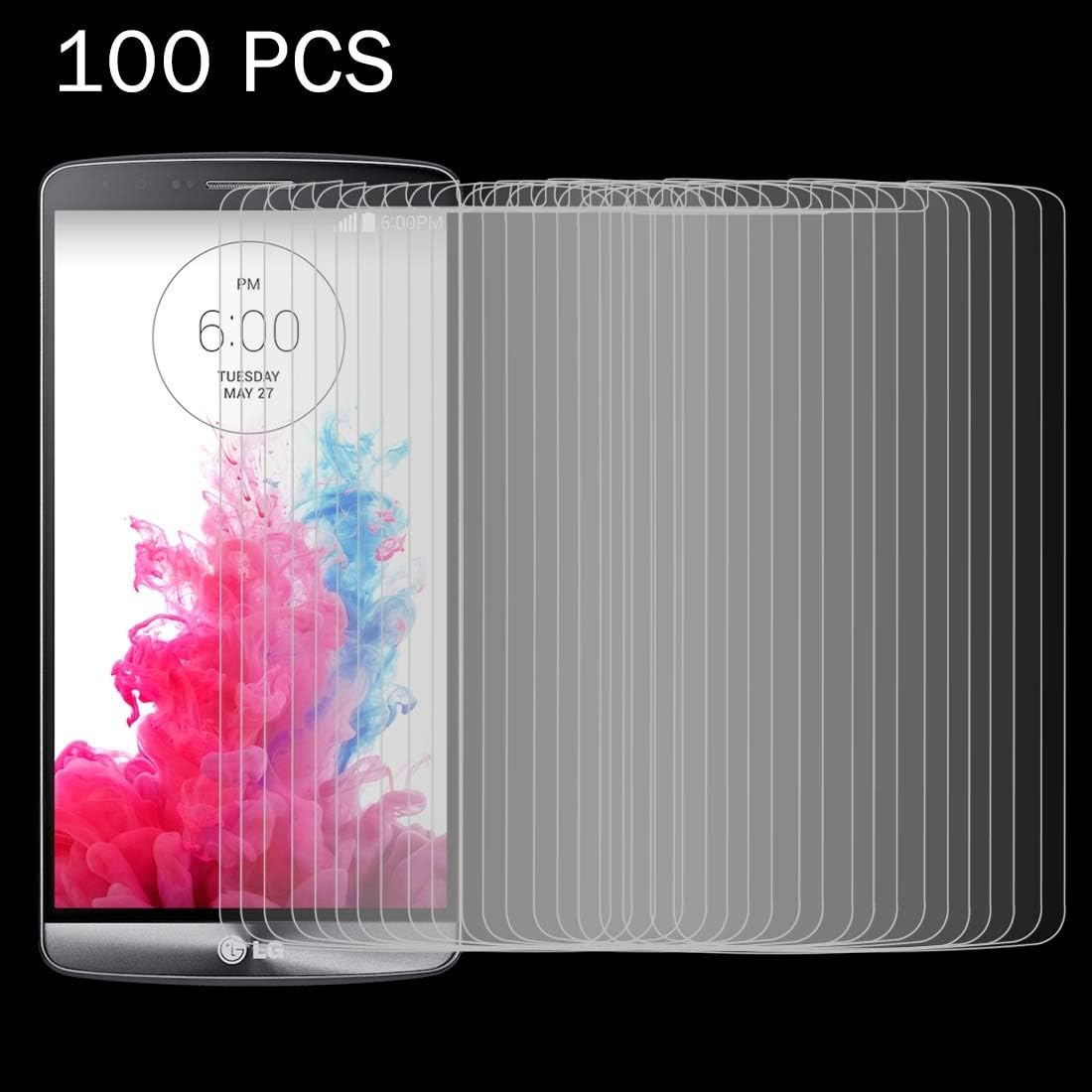 Zhouzl Mobile Phone Tempered Glass Film 100 PCS for LG G3 / D855 / D856 / D857 / D859 0.26mm 9H Surface Hardness 2.5D Explosion-proof Tempered Glass Screen Film Tempered Glass Film