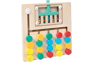 Biottro Montessori Toys for 3+ Year Old, Wooden Color Matching Puzzle Toy Brain Teasers Logic Game Preschool Educational Learning Toys for Kids Boys Girls 3 4 5 6 7 Years Old (5 Color)