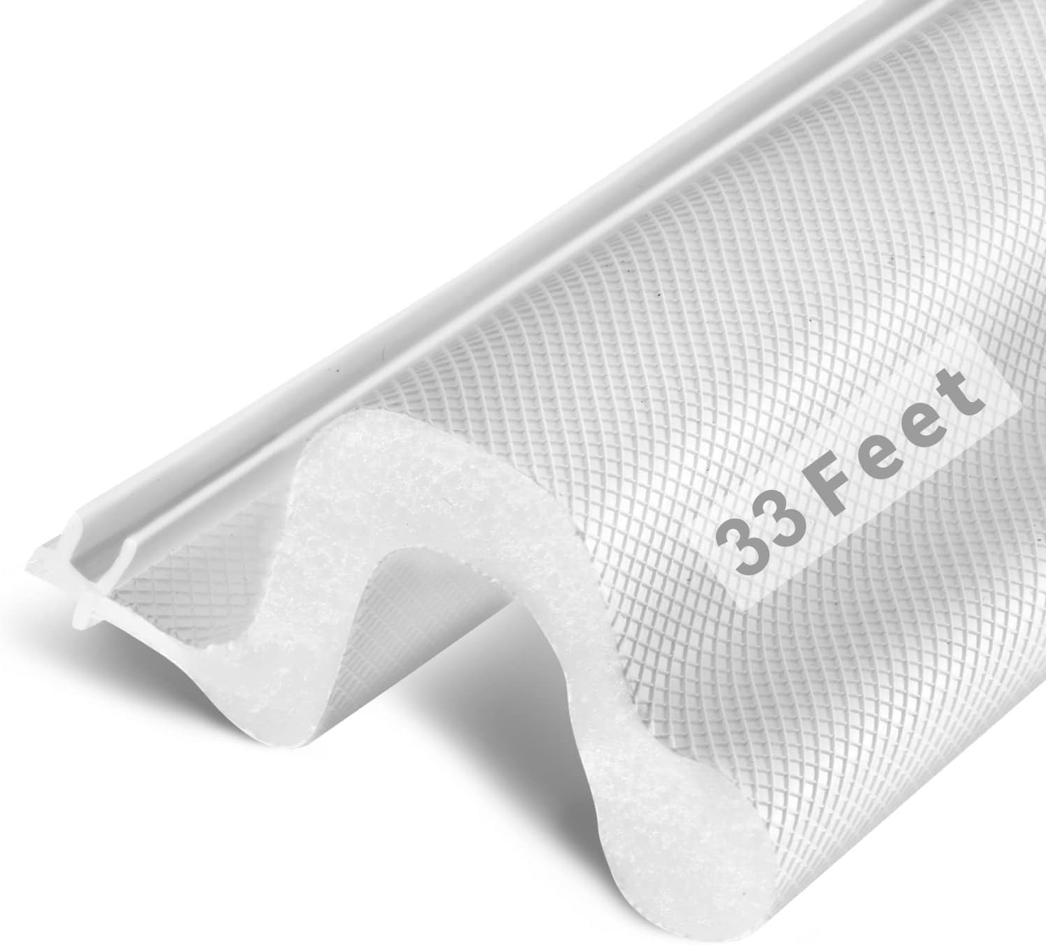 10M/392inch Kerf Weather Stripping for Doors,PU Foam V Shaped Door Draft Excluder Tape,PVC Soundproof Window Insulation Gasket Rubber Seal Replacement,External Door Frame Sealing Draught Excluder Whit