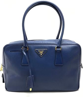 Amazon プラダ Prada Bl0095 メンズ レディース サフィアーノ ミニボストンバッグ ハンドバッグ レザー ユニセックス 中古 ハンドバッグ