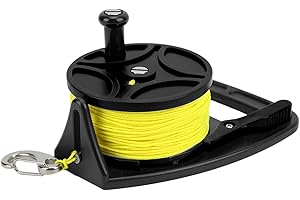Dive Reel,Kayak Anchor Rope Reel High Visibility Multi Purpose Proof for Exile Diving(Black Wheel)