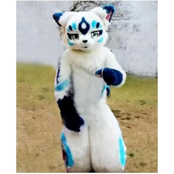 Costume da mascotte volpe cane gatto Husky a pelo lungo Costume da mascotte volpe cane gatto Husky a pelo lungo