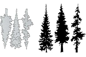 3pcs Tree Metal Die Cuts for Card Making,Spring Christmas Tree Card Cutting Dies Cut Stencils DIY Scrapbooking Album Decorati