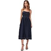 Susana Monaco Women's Denim Corset Midi Dress 33"