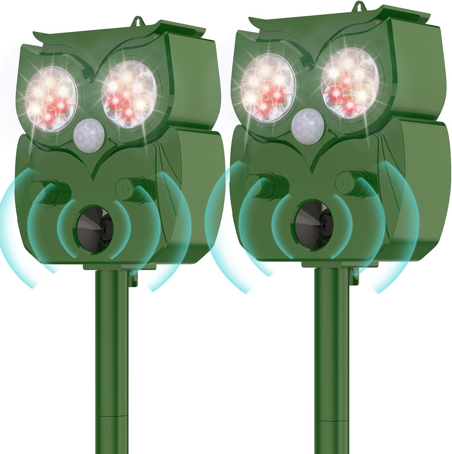 Photo 1 of Deer Repellent Devices Solar Ultrasonic Animal Repeller Outdoor Deer Deterrent Devices & Animal Deterrent Devices Ultrasonic Animal Repellent (2 Pack)