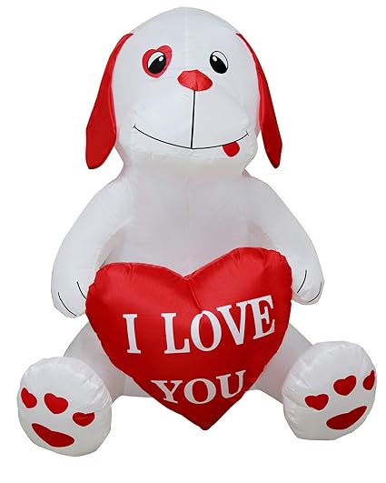 Celebration Occasion Supplies 4 Ft Led Lighted Puppy Dog Heart