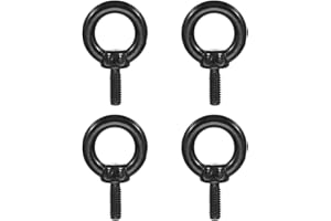 PATIKIL Lifting Eye Bolts M4 x 11mm, 4 Pcs 304 Stainless Steel Shoulder Ring Threaded Screw Machinery Shoulder Eyebolt for Li