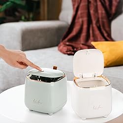 Foraineam 2 Pack Tabletop Trash Can with Pop-up