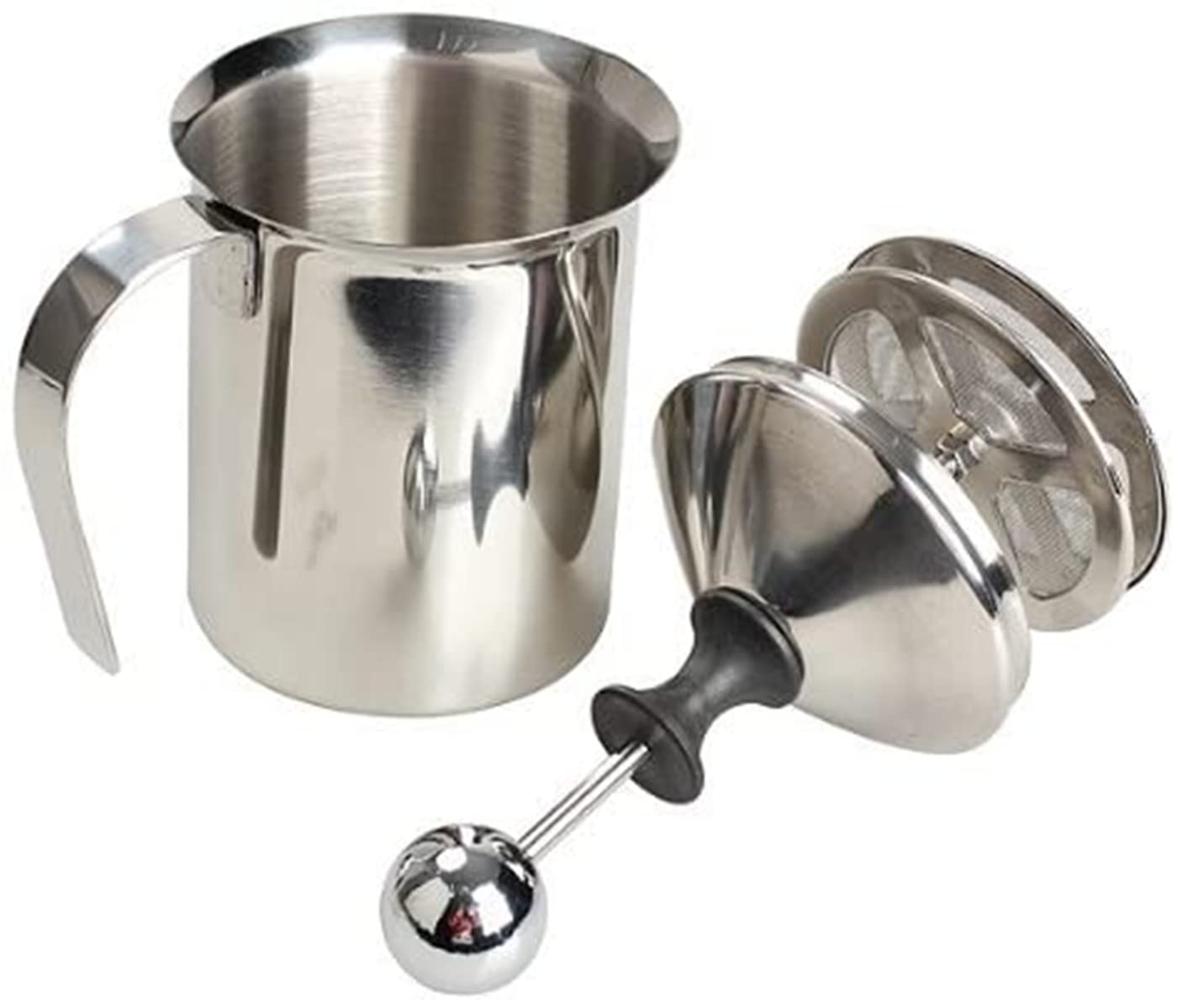 Cozyswan Stainless Steel Milk Frother Double Mesh Milk Creamer Milk Foam (400ML)