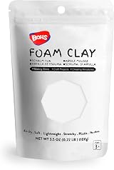 BOHS White Foam Clay Lite Squishy Soft Air Dry 100g for School Projects view 1