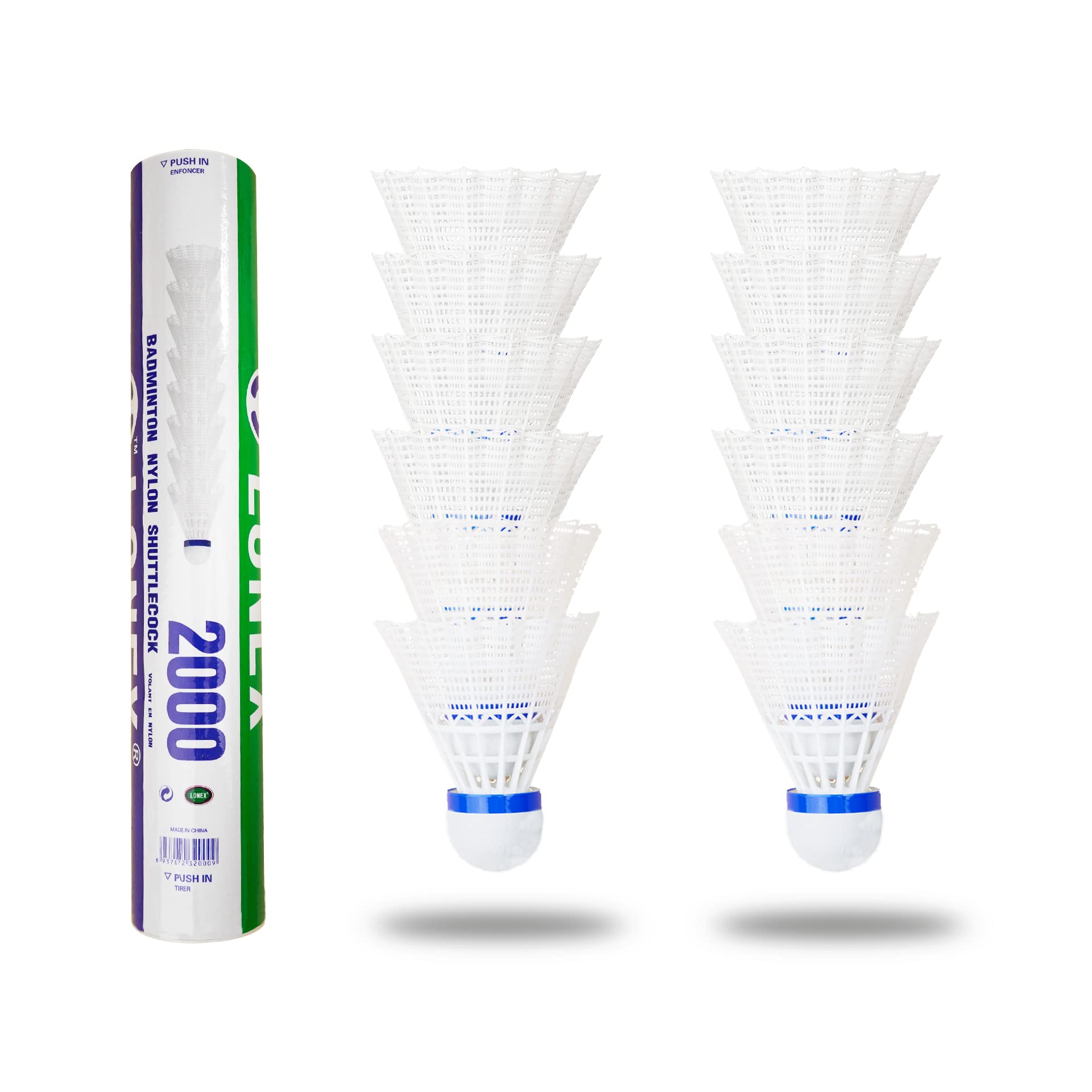 O-Kinee 12 Pcs White Badminton Shuttlecocks,Fast Feather Shuttlecocks Balls With Stability & Durability,High Speed Feather Badminton Shuttle For Indoor Outdoor Game,Entertainment Sports Accessories