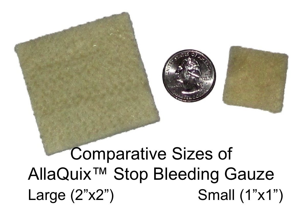 Combo Pack AllaQuix Stop Bleeding Gauze Include 2 Gauze Pad (1 Each