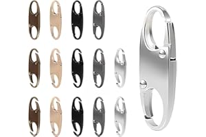 15Pcs Anti-Theft Zipper Locks for Backpack, Luggage & Suitcase - Zinc Alloy Security Clips, Quick-Release Double Buckle Desig