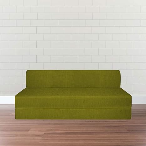 Spaces Therapy Zeal Fabric 3 Seater Sofa Cum Bed With Bean Bag