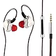 Linsoul 7Hz Salnotes Zero HiFi 10mm Dynamic Driver in-Ear Earphone IEM with Metal Composite Diaphragm Stainless Steel Faceplate Detachable 2Pin OFC Cable (White, with Mic, 3.5mm)