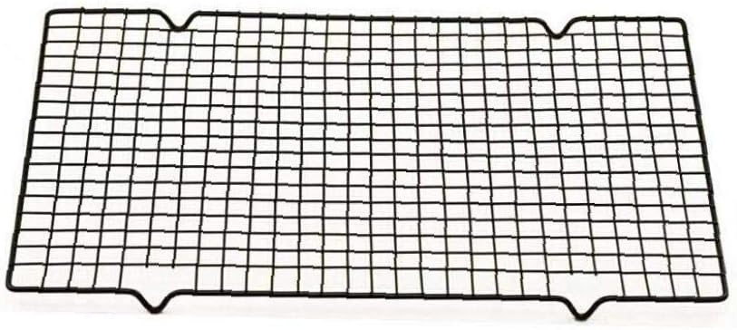 Ruijanjy 1Pcs Not Sticky Cooling Rack Baking Sheet Grid Cool Cookies Cakes Breads for Cooking Roasting Grilling Black L