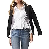 SUNNOW Women's Cinched Waist Long Sleeve Poplin Shirt Corset Seam Detail Blouse with Peplum Hem & Button Cuffs for Office