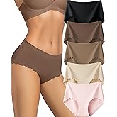 XEENRXU Seamless Underwear for Women No Show No Panty Line Womens Panties High Waisted Ladies Comfortable Briefs 5 Pack