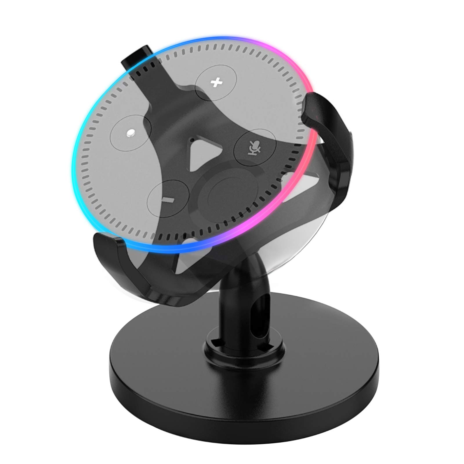 ZEEANKER Table Holder for Echo Dot 3rd Generation,Desktop Holder Mount,360° Adjustable Stand Bracket Mount,Improves Sound Visibility and Appearance (For Echo Dot 3rd Generation)