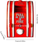 pologmase Fire Alarm Pull Station Doorbell Resin Wall Decor Firefighter Gift view 2