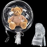 10Pcs Pre Stretched Extra Wide Mouth BoBo Balloons, 30 Inch Large Clear Stuffing Ball, Giant Transparent Balloons for Valentine's Day/Baby Shower/Christmas/Wedding/Birthday Party Decoration