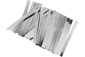 A ABSOPRO Car Nickel Plated Tape Plate 0.1x7x100mm for 18650 Battery Lithium Battery Pack Welding Silver Tone (Set of 100)