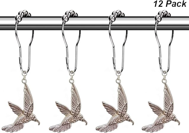 Amazon Com Aimoye Bird Shower Curtain Hooks Rings Home Hotel