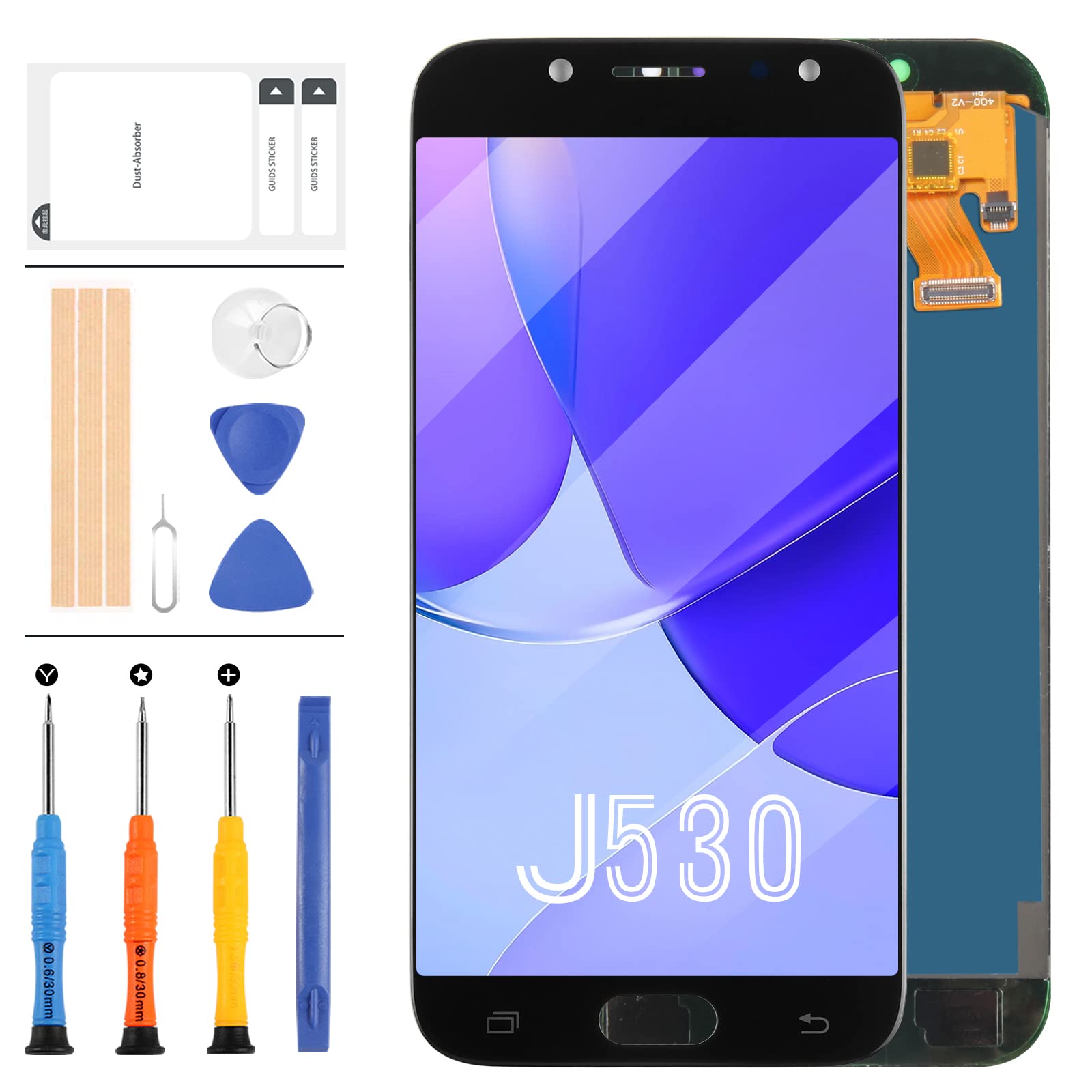 TFT For Samsung J530F Screen Replacement For Galaxy J5 2017 LCD J5 Pro Screen J530 J530L J530Y J530YM SM-J530F Display Touch Glass Assembly Digitizer Panel Repair Parts Kits (Black)