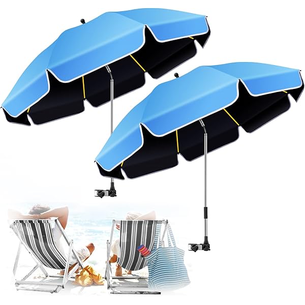 Beach Chair With Umbrella Universal Chair Umbrella Canopy, UPF 50+ - Main Image