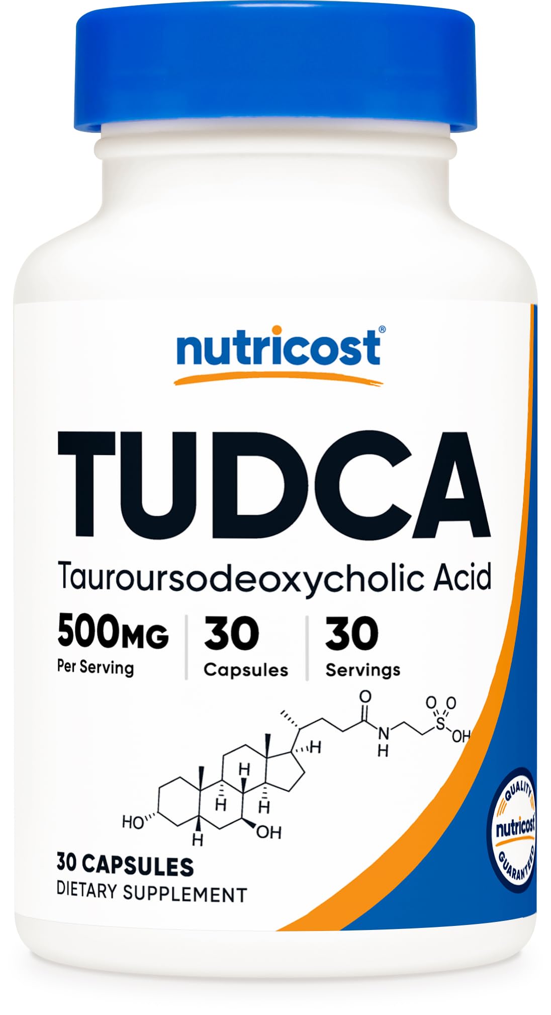 Nutricost Tudca 500 mg, 30 cápsulas (ácido tauroursodesoxicólico) - Calidad premium, sin gluten